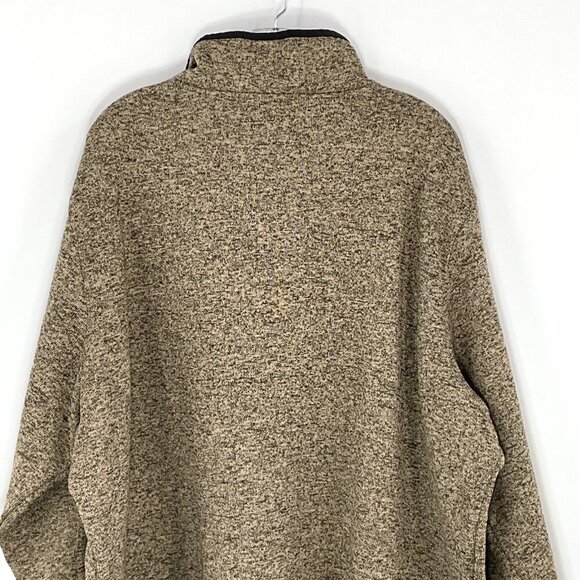 Swiss Tech Men's Sweater Size 3XL Beige 1/4 Zip Pullover Long Sleeve Zip Pocket - Picture 8 of 15